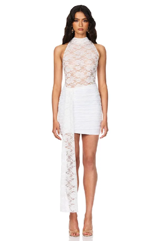 Nookie Lene Lace Mini Dress - White