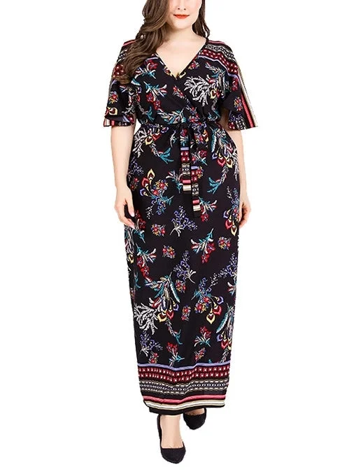 Printed Maxi Dress (EXTRA BIG SIZE)