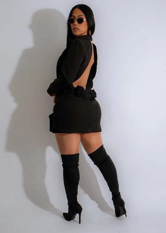 Sophisticated Allure Mini Dress Black