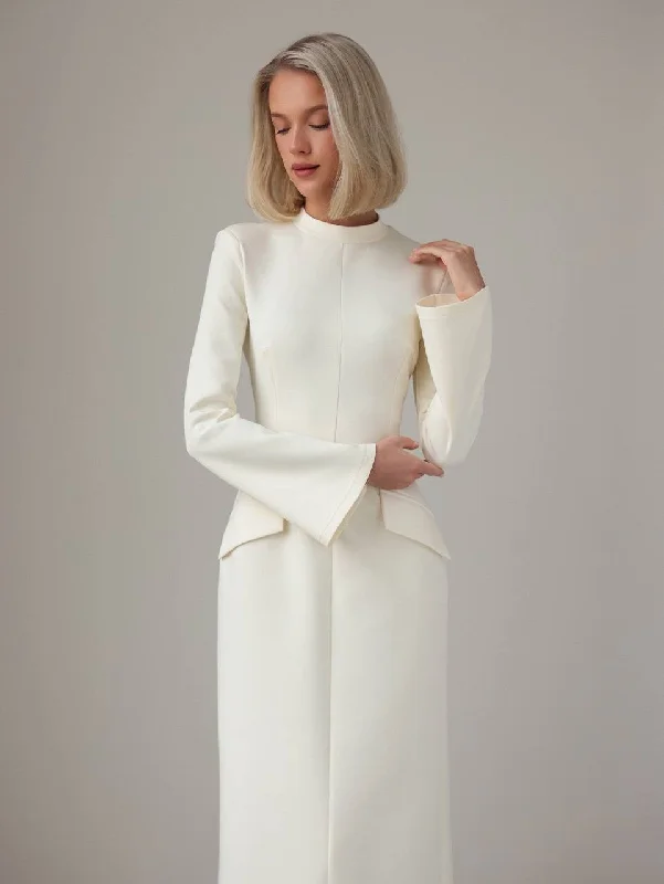 Elegant Minimal Ivory Dress