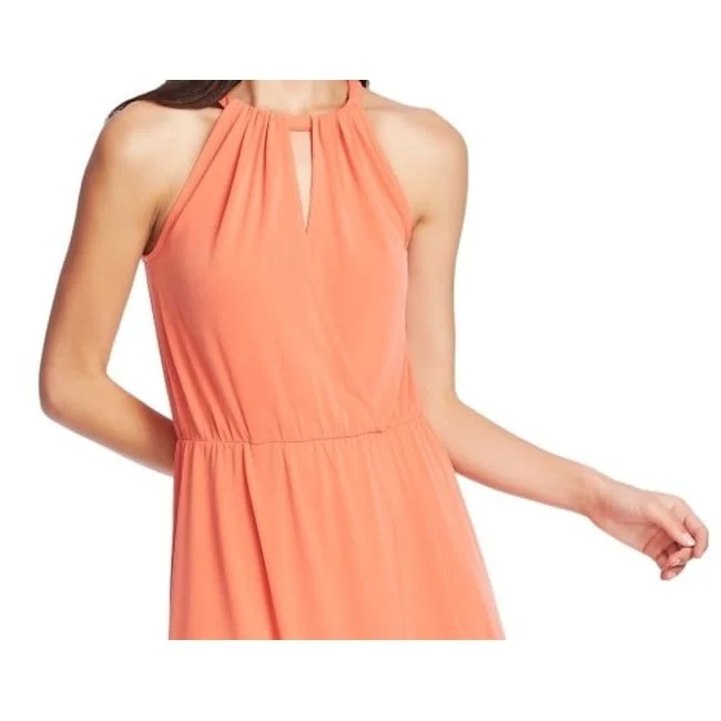 1.State Women's Halter Neck Tulip Hem Dress Orange Size X-Large