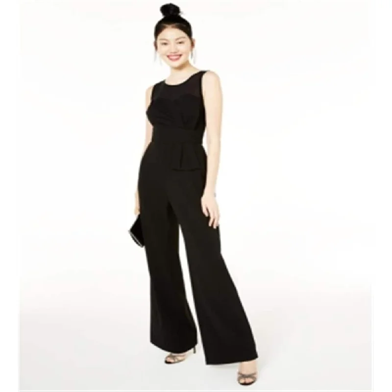 BCX Junior's Illusion Sweetheart Jumpsuit Black Size 1