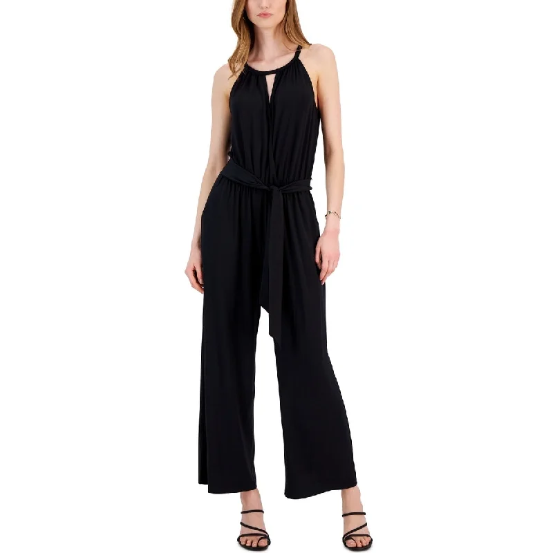 Jpr Studio Women's Tie Waist Halter Jumpsuit Black Size Medium