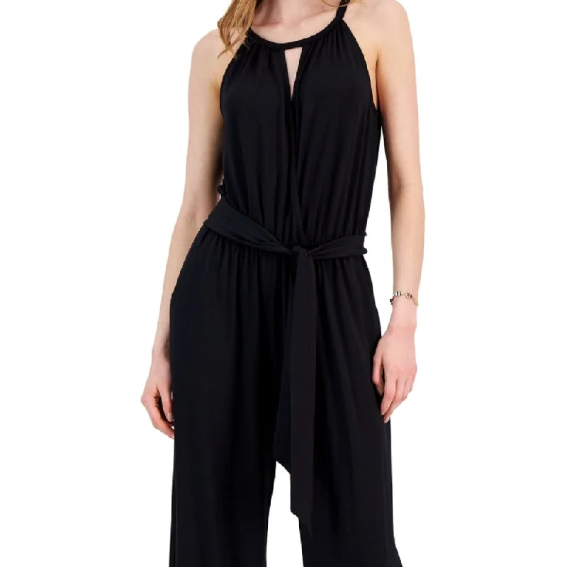 Jpr Studio Women's Tie Waist Halter Jumpsuit Black Size Small