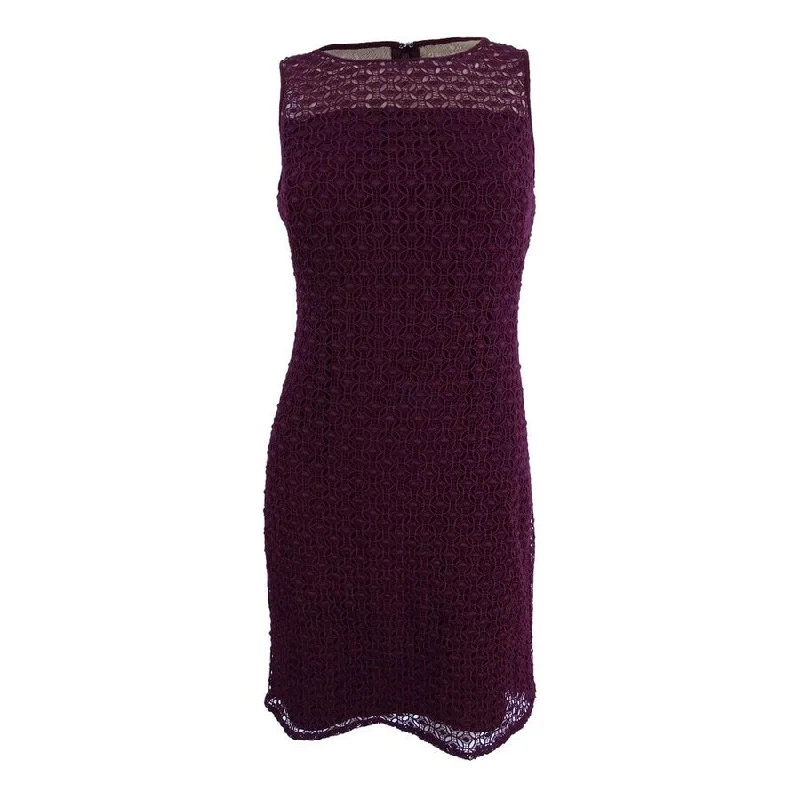 Lauren by Ralph Lauren Women's Geometric-Lace Sleeveless Dress