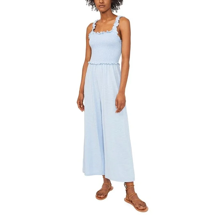 Riley & Rae Women's Smocked Jumpsuit Blue Size X-Small