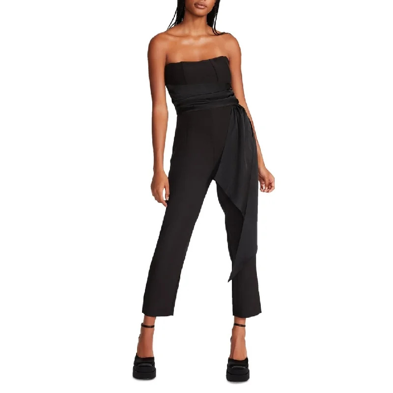 Steve Madden Women's Harlen Strapless Jumpsuit Black Size Large