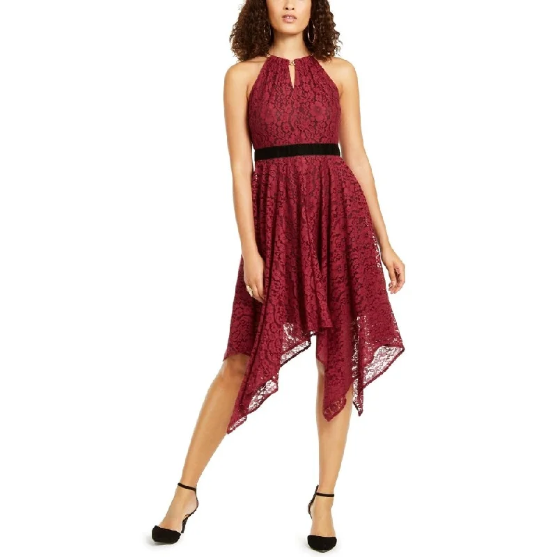 Thalia Sodi Women's Chain Neck Lace Dress Red Size Xx-Large