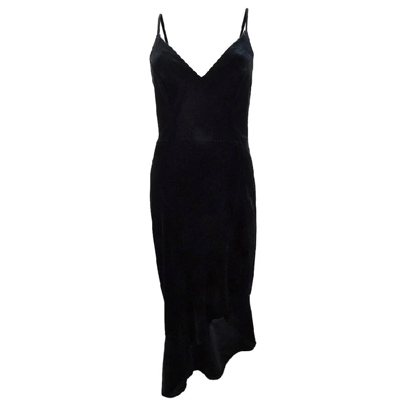 Xscape Women's Velvet Asymmetrical-Hemline Sheath Dress