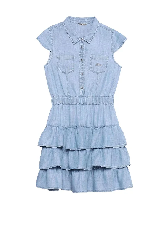 Guess Older Girl Denim Shirt Dress, Blue