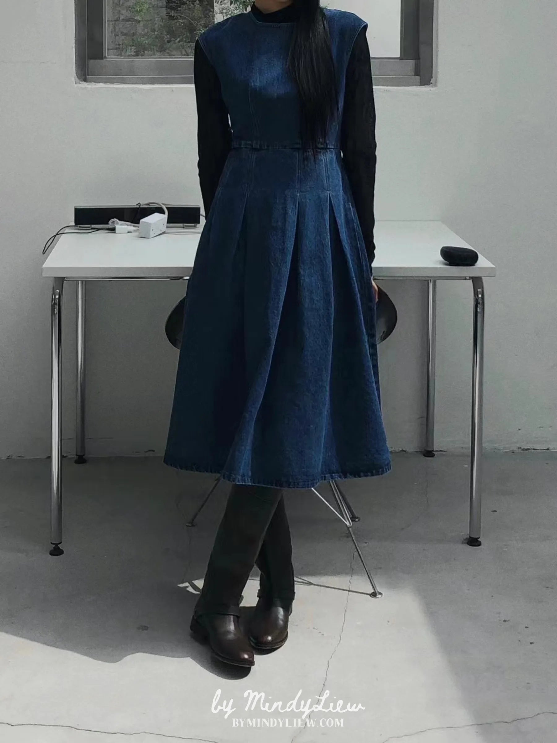 ML23924 Denim Dress