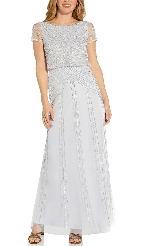 Adrianna Papell AP1E209663 - Short Sleeve Embellished Evening Dress