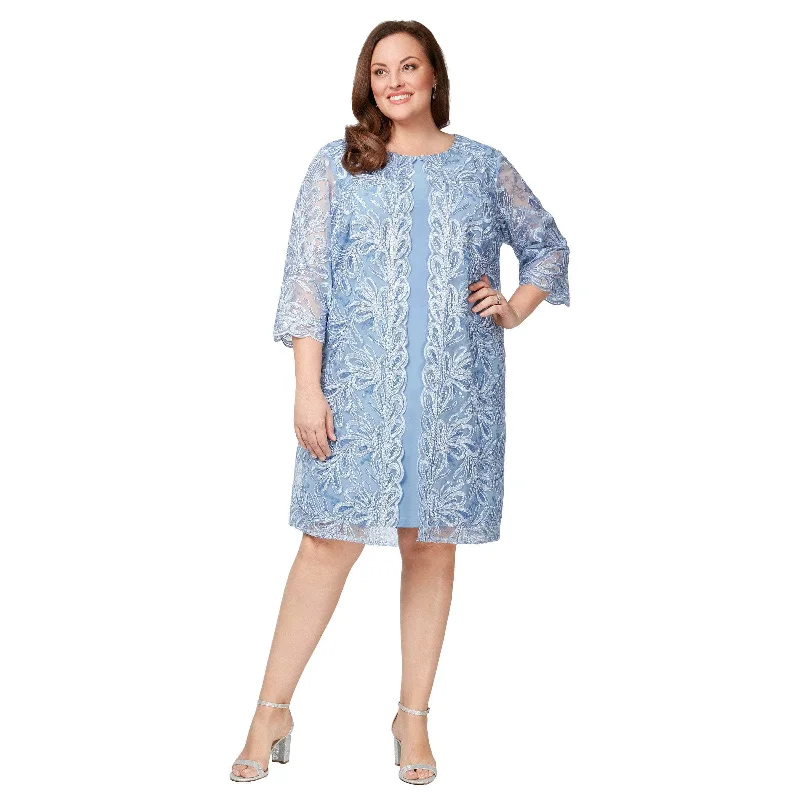 Alex Evenings 84122549 - Embroidered Jacket Plus Size Dress