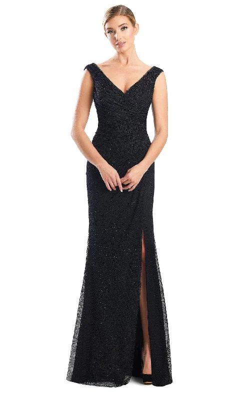 Alexander by Daymor 1754S23 - V Neck Sleeveless Slit Formal Dress