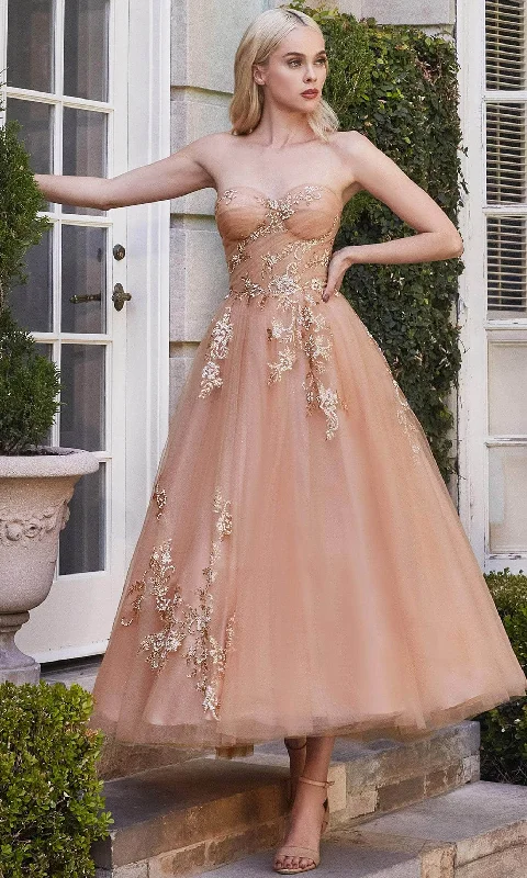 Andrea and Leo A1114 - Tea Length Tulle A-Line Dress