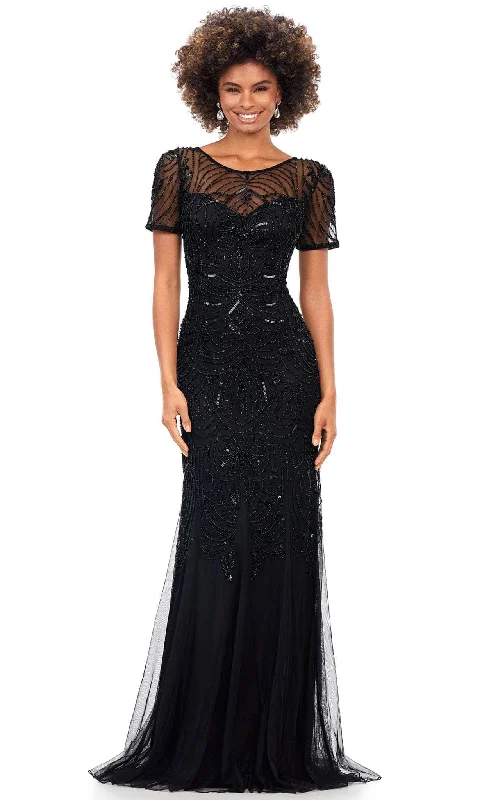 Ashley Lauren 11215 - Short Sleeve Beaded Evening Gown