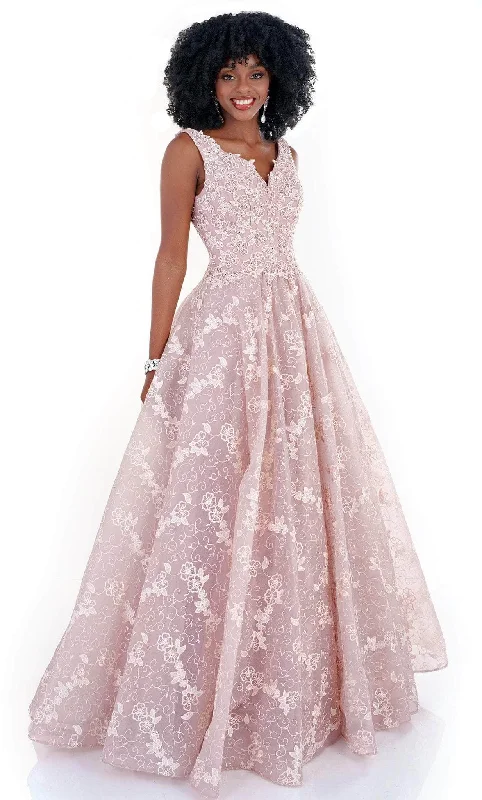 Cecilia Couture 2503 - Embroidered V-Neck Prom Dress