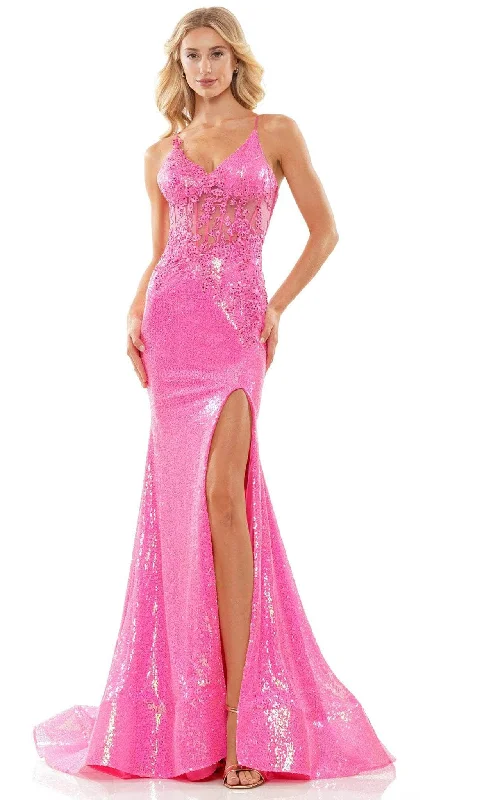 Colors Dress 2848 - Beaded Corset Prom Gown