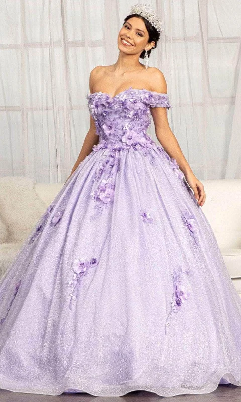 Elizabeth K GL1971 - Floral Applique Prom Ballgown