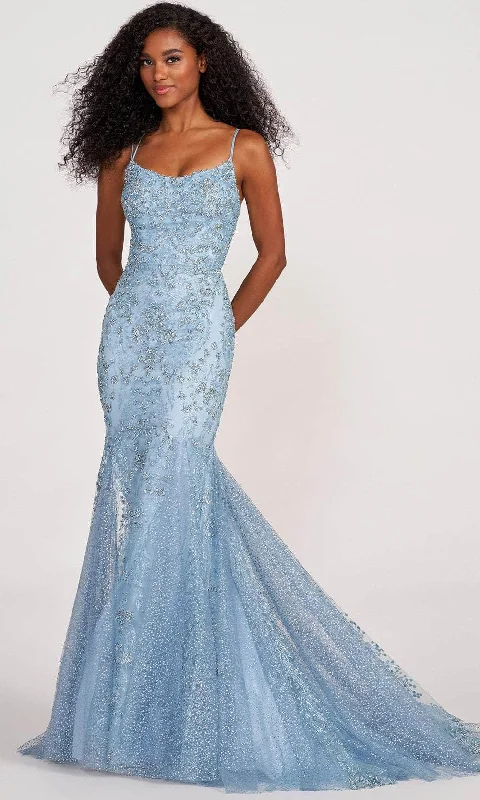 Ellie Wilde EW34045 - Scoop Neck Sequin Prom Gown