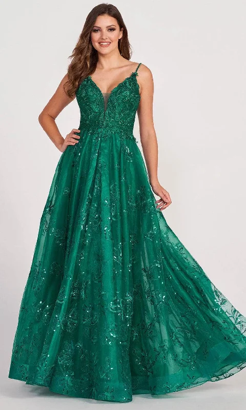 Ellie Wilde EW34051 - Embroidered Lace A-Line Prom Dress