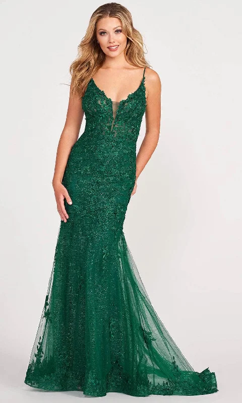 Ellie Wilde EW34067 - Embroidered Trumpet Prom Dress