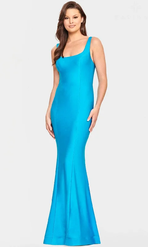 Faviana S10841 - Charmeuse Square Evening Dress