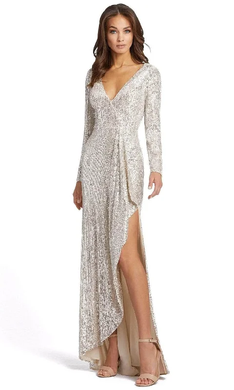 Ieena Duggal - 26395 V-Neck Sequin Evening Gown