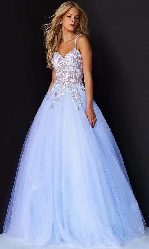 Jovani - 06207 Tulle Voluminous Crisscross Gown