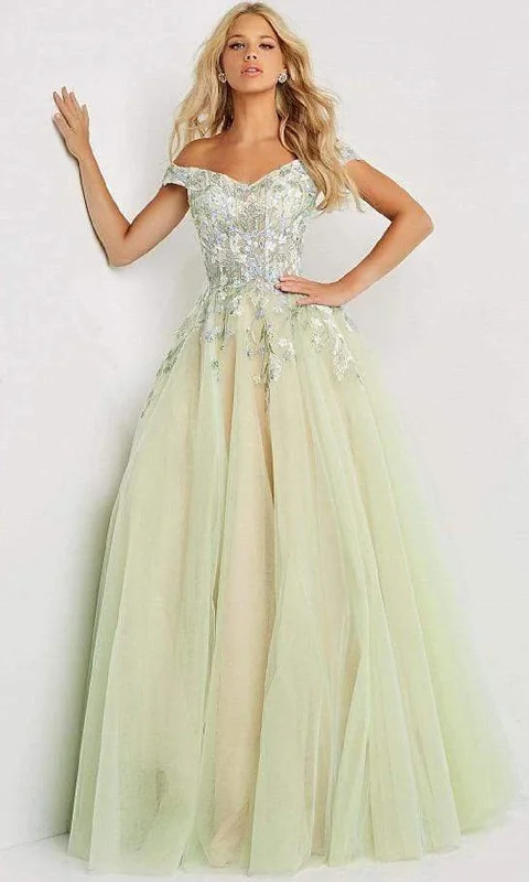 Jovani - 06794 Corset Floral Ballgown