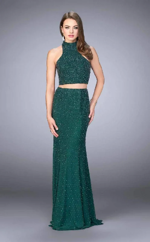 La Femme - High Neck Prom Dress 24158SC