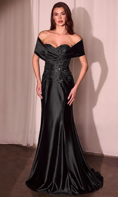 Ladivine CDS507 - Satin Shawl Evening Gown