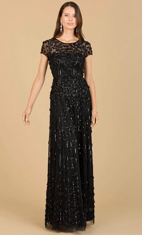 Lara Dresses 29181 - Cap Sleeve Embroidered Evening Dress