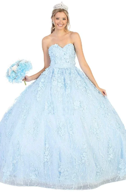 May Queen - LK140 Floral Applique Sweetheart Ballgown