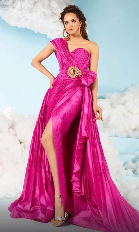 MNM COUTURE 2622 - Pleated All Over A-line Gown