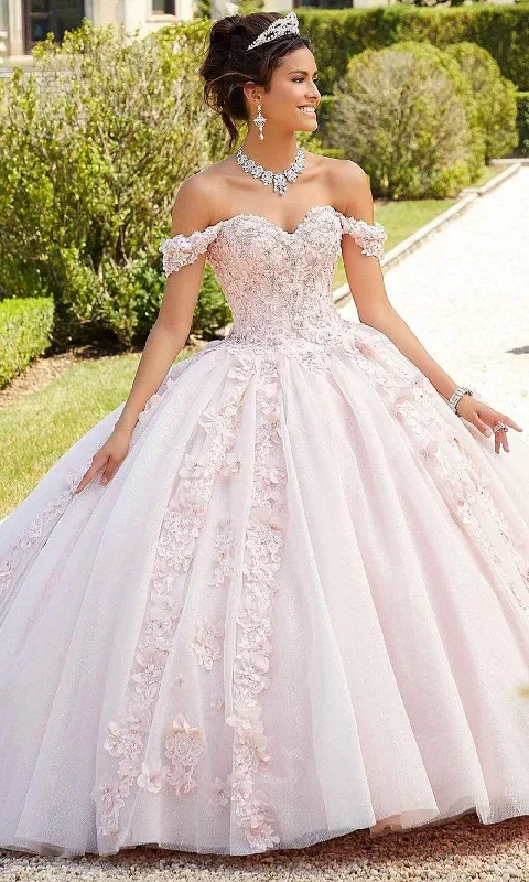 Mori Lee - 89301 3D Floral Appliqued Embellished Ballgown