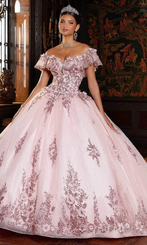 Mori Lee 89333 - Flutter Off Shoulder Bow Ballgown