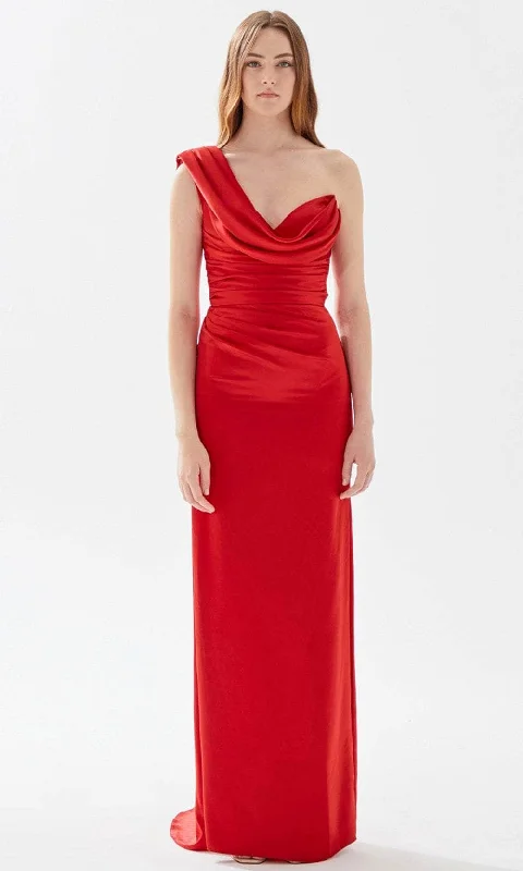 Tarik Ediz 52014 - Draped One Shoulder Prom Dress