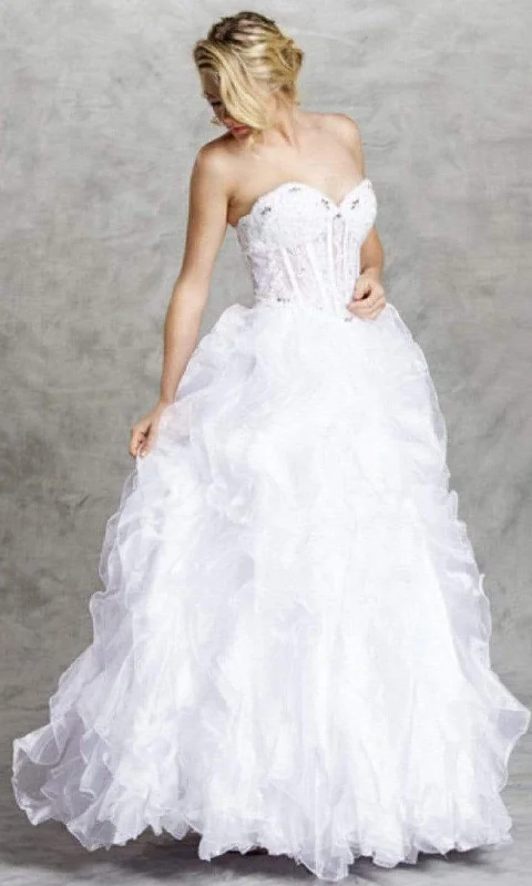 Aspeed Bridal - LH032 Corset Bod Ruffled Wedding Gown