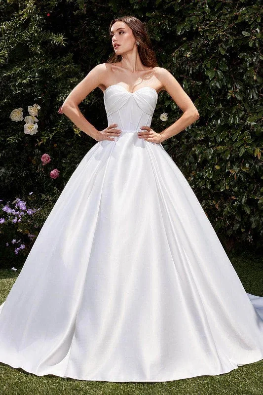 Cinderella Divine Bridal CDS512W - Boning Pleated Ballgown