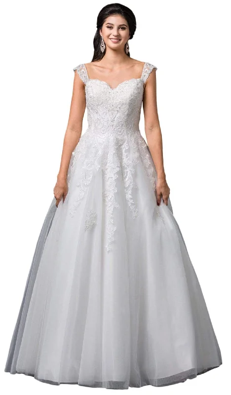 Dancing Queen Bridal - 99 Sleeveless Lace Sweetheart Ballgown