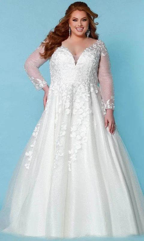 Sydney's Closet Bridal - SC5267 Embroidered Glitter Bridal Gown